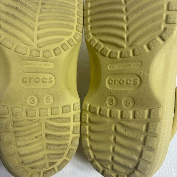 Crocs Classic Clog Slip On Clogs Mustard Yellow Unisex Men 3 Women 5 with Charms - Picture 11 of 13